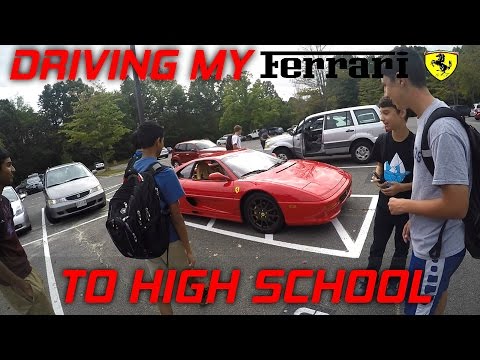 Driving My Ferrari To High School At 17! Funny Supercar Reactions!