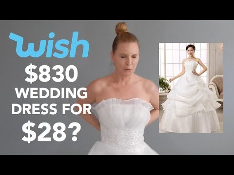 I Bought A $28 WEDDING DRESS On WISH | skip2mylou