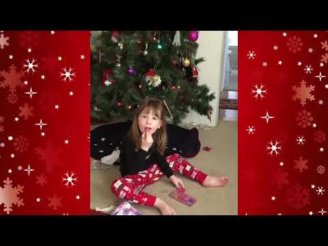 Cat surprises 3 year old girl for Christmas!