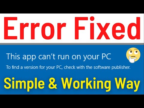 How to Fix “This App Can’t Run on your PC” in Windows 10/8/8.1 | Quick &amp; Easiest Way